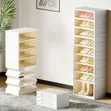 9 Tier Foldable Stackable Shoe Rack Organizer - 4