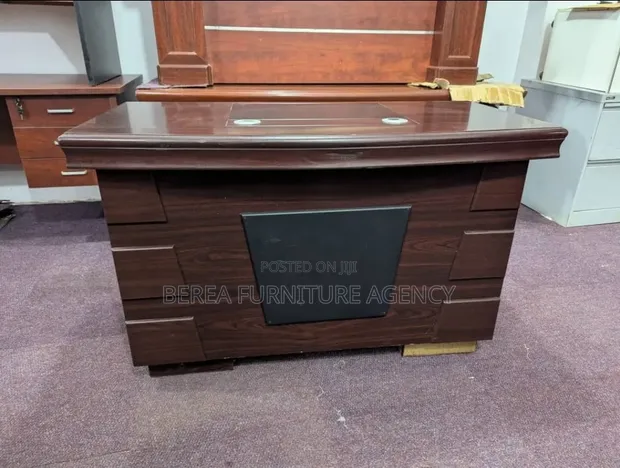 120cm Office Table with Attached Drawers - 1