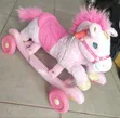 UK Used Pink Disney Princess Plush Rocking Pony - 1