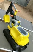 UK Used Yellow & Black Children's Ride-on Excavator Toy - 2