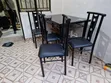 Imported Glass-Top Dining Table - 4 Seater - 1