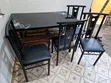 Imported Glass-Top Dining Table - 4 Seater - 4