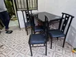 Imported Glass-Top Dining Table - 4 Seater - 5