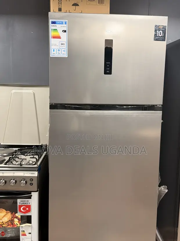 Chiq 150L Double Door Top Freezer Refrigerator - Silver - 1