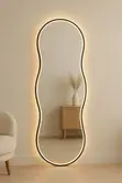 Stylish Wall Mounted Mirror - White - 2