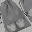 Drawstring Shoe Storage Bags with Clear Window - 1