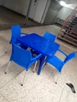 Weatherproof Matted Bar and Restaurant Plastic Chairs and Table - 2