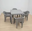 Easy Bar and Restaurant Plastic Table and Chairs - 1