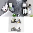 Self-Adhesive Metal Bathroom Kitchen Corner Rack Storage Shelves - 1