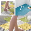 4 Pcs Interlocking Non-Slip Bathroom Floor Tiles Rubber Mat - 2