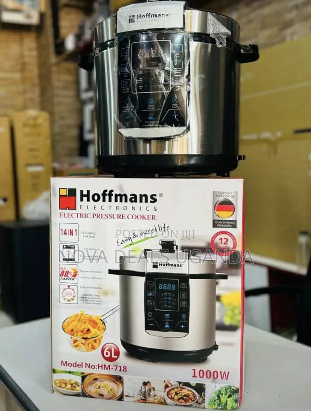 Hoffmans 6L Electric Pressure Cooker HM-718, 1000W - 1