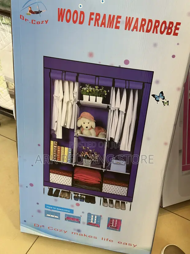 3 Column Wooden Closet - 1