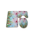 3-Piece Non-Slip Toilet Bathroom Rug Set - Multi-Colour - 1