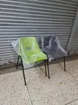 Metal Framed Stackable Plastic Chairs - 1