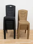 Colorful Rattan Pattern Plastic Chairs - 2