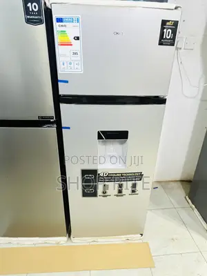 CHIQ 270 Liters Double Door Refrigerator with Water Dispenser
