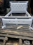 White Leather Bed 5x6 - 2