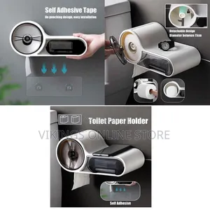 Wall-Mounted Magic Sticker Tissue Roll Holder