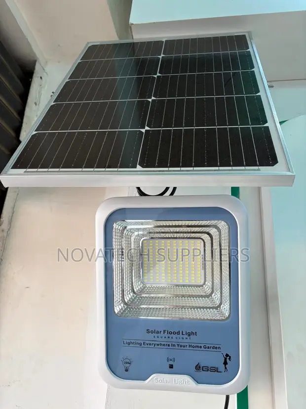 All-in-One 200W Solar Flood Light with Panel - 1