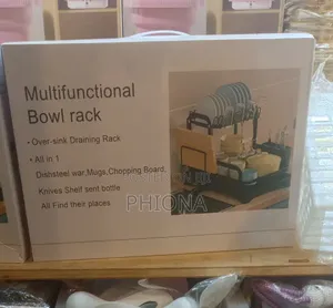 Multi-Functional Over-Sink Bowl Rack