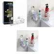 Stainless Steel Suction Kitchen/Bathroom Shelves Storage Organizer - 1