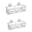 Stainless Steel Suction Kitchen/Bathroom Shelves Storage Organizer - 2