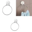 Towel Ring/Rack with Magic Suction Cup - White - 2