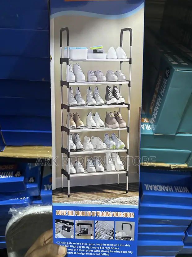 6 Tier Open Shoe Rack - 1