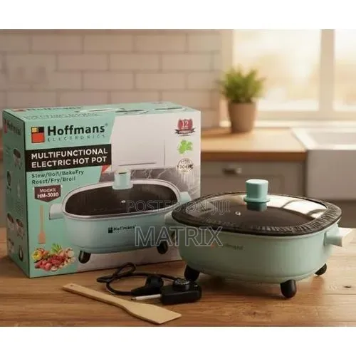 Hoffmans HM-3030 6L Electric Hot Pot, 1500W Non-Stick Cooker - 1