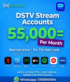 Streaming Service Logins - DStv, Netflix, Amazon, Apple TV, YouTube Premium