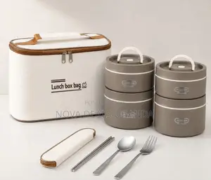 4pc Thermal Lunch Box Set with Insulated Bag