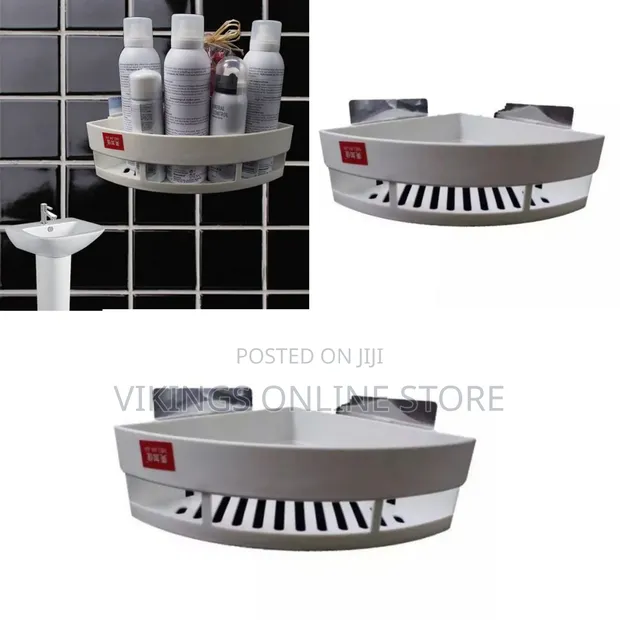 Toiletry Kitchenette Bathroom Organizer Shelf Rack, White - 1