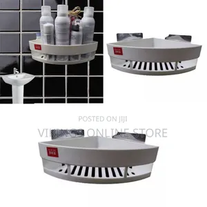 Toiletry Kitchenette Bathroom Organizer Shelf Rack, White