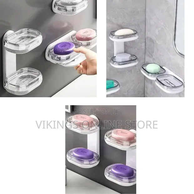 Double Layer Wall Mounted Holder for Kitchen/Bathroom - 1