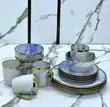 16 Piece Marble-Design Dinnerware Set - 2