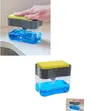 Soap Pump Dispenser & Sponge Holder - Grey - 2