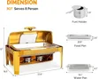 Gold Stainless Steel Chafing Dish Buffet Set - 4