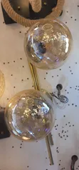 Modern Gold-Finish Wall Sconce with Amber Glass - 2