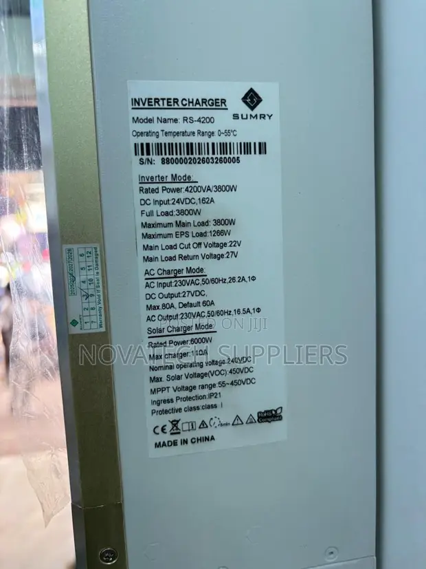 SUMRY RS-4200 3.8kW 4.2kVA Hybrid Inverter Charger (24V) - 1
