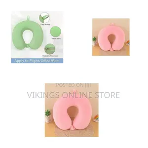 U-Shaped Neck Pillow for Travel - Inflatable Memory Foam