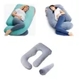 U-Shaped Maternity Pillow with Velvet Cover - 1