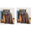 Bohemian Style Knitted Throw Blanket with Tassels (Yellow, 130x230cm) - 2