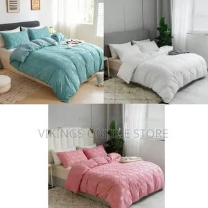 6x6 Embroidery Fabric Duvet Cover Set - Soft Microfiber TC600