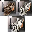 200x230cm Fuzzy Zebra Striped Faux Fur Throw Blanket - 2