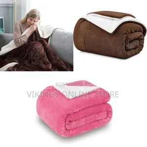Burgundy Sherpa Fleece Blanket - King/Twin Size