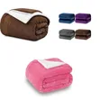 Burgundy Sherpa Fleece Blanket - King/Twin Size - 2