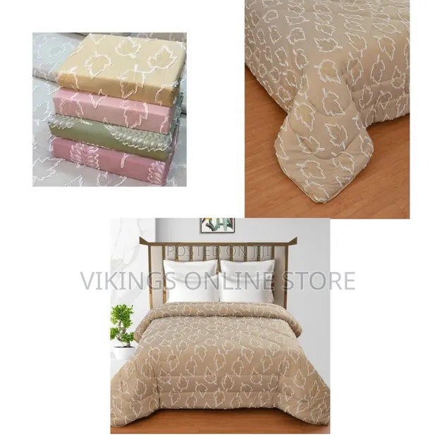 6 PCS Leafline Reversible AC Comforter Set for Double Bed - 1