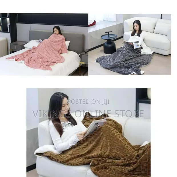 200x230cm Large Reversible Sherpa Fleece Blanket - 1