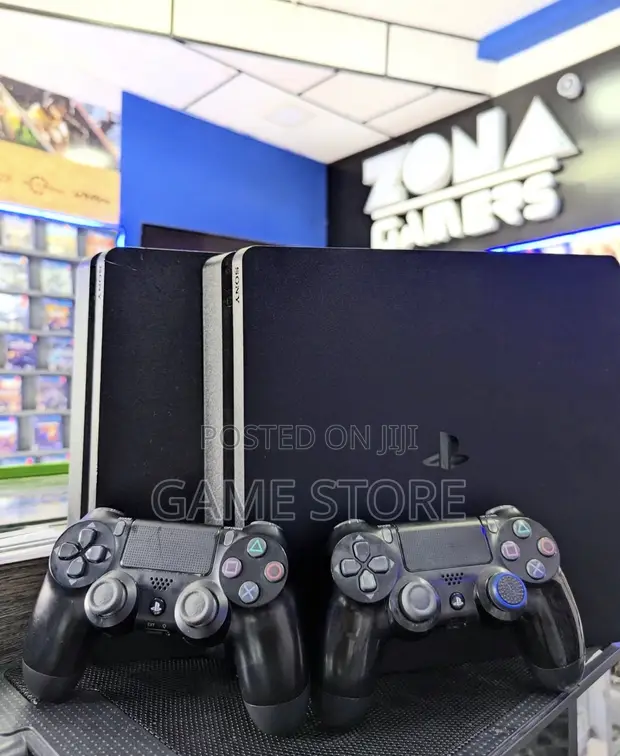 PS4 Slim Console with 12 Games & 2 Controllers - 1