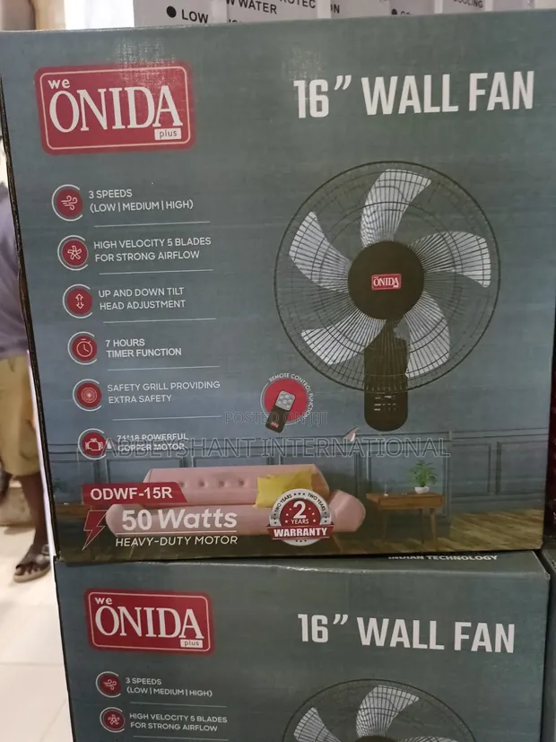 Onida 16" Wall Fan with Remote - 1